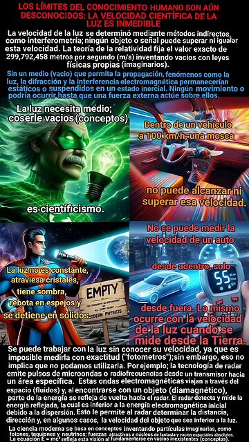 la velocidad de la luz es inmedible