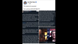 Gen Flynn ~ We Must have Accountability