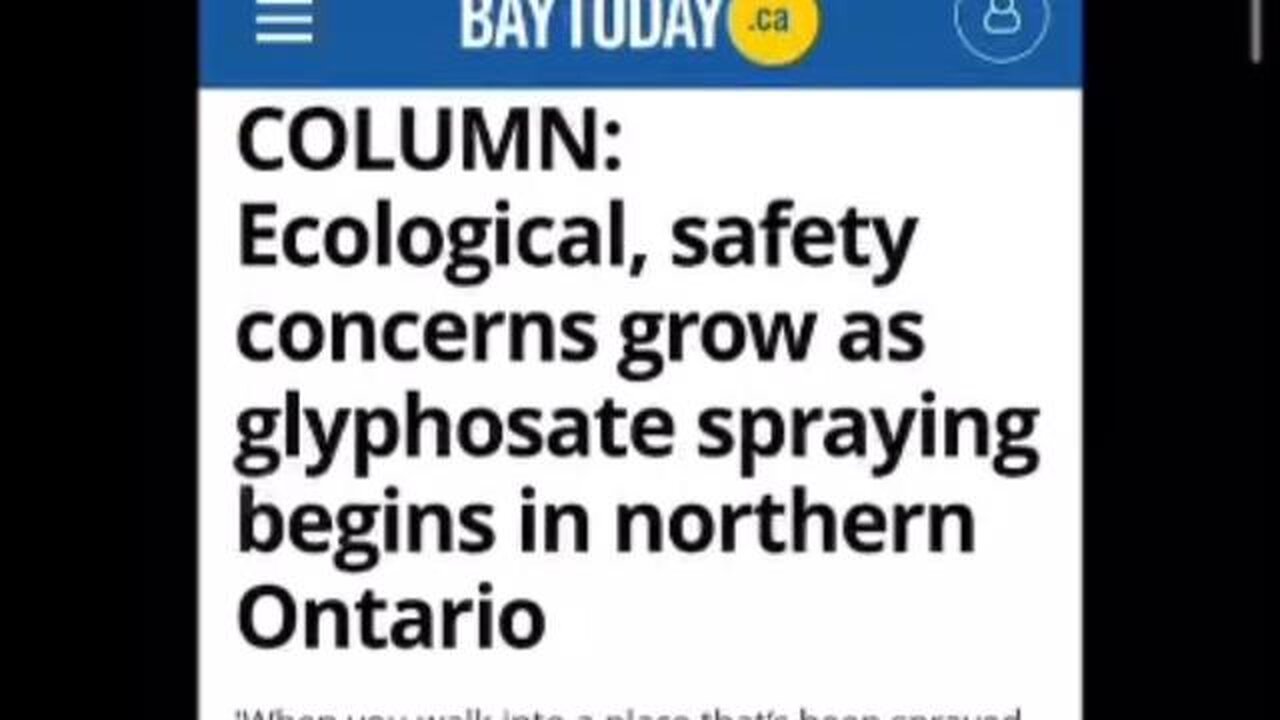 GLYPHOSATE BEING SPRAYED IN CANADIAN FORESTS