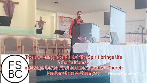 The law brings death But the Spirit brings life 2 Corinthians 3 Ceres First southern Baptist Church