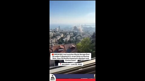 Iran fires missiles at Jerusalem after U.S.–Israel hit nuclear sites; over 10 strike Israel.