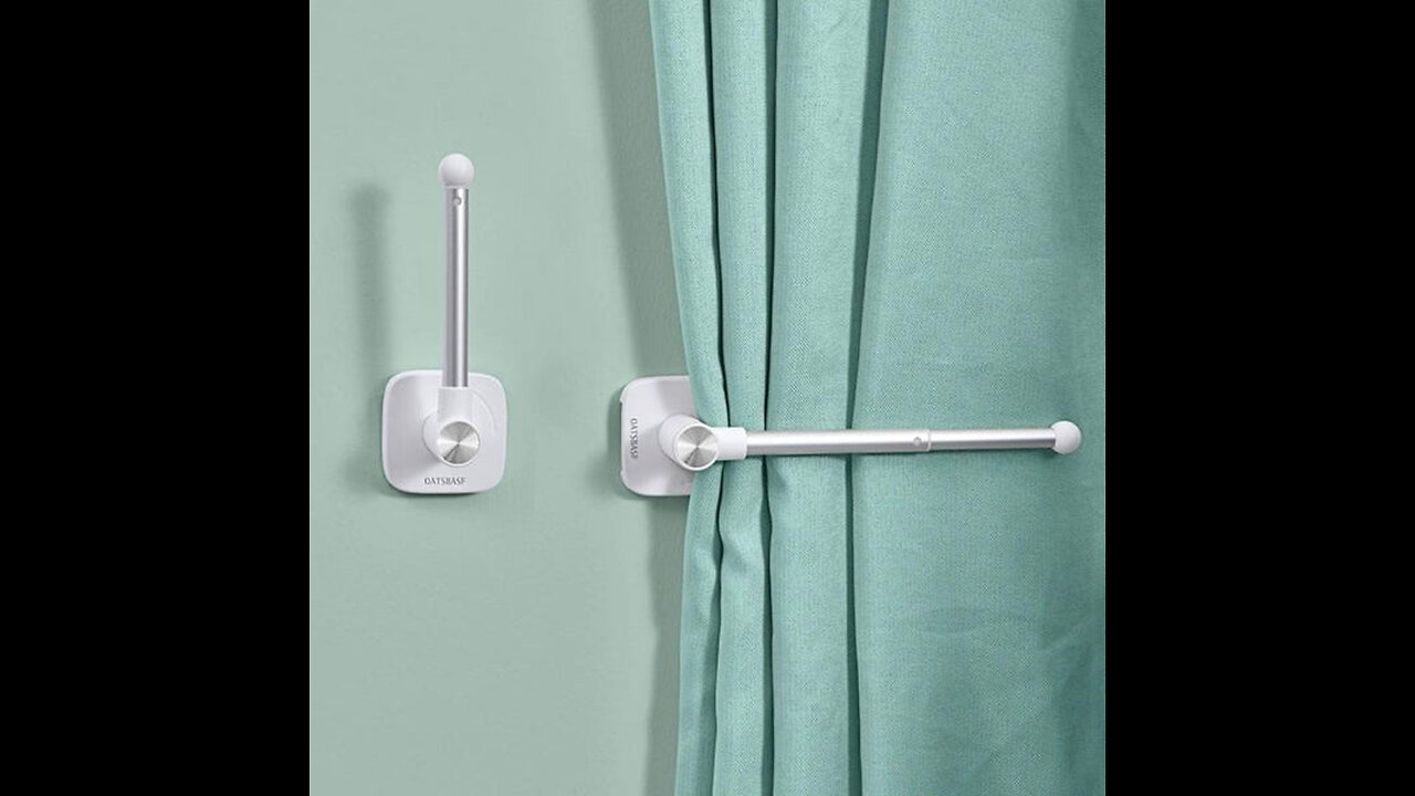 No-Drill Curtain Storage Hanging Hooks