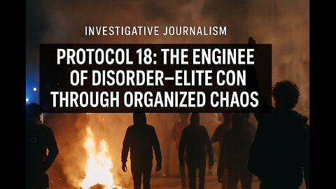 Protocol 18: The Engineering of Disorder — Elite Control Through Organized Chaos