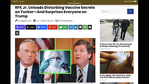 RFK Jr. Unloads Disturbing Vaccine Secrets on Tucker—And Surprises Everyone on Trump