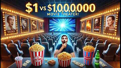 $1 VS $1,000,000 MOVIE THEATER! 🎬🍿