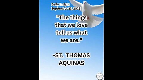Daily Insight September 23, 2025 #faith #saint #Insight