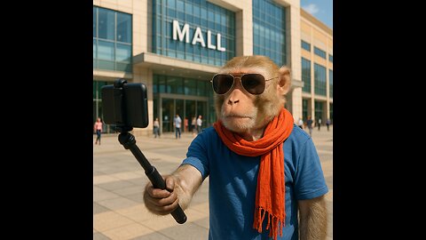 Monkey Vlogger at Luxury Mall 🐒📱 | Funniest Street Vlog Ever!