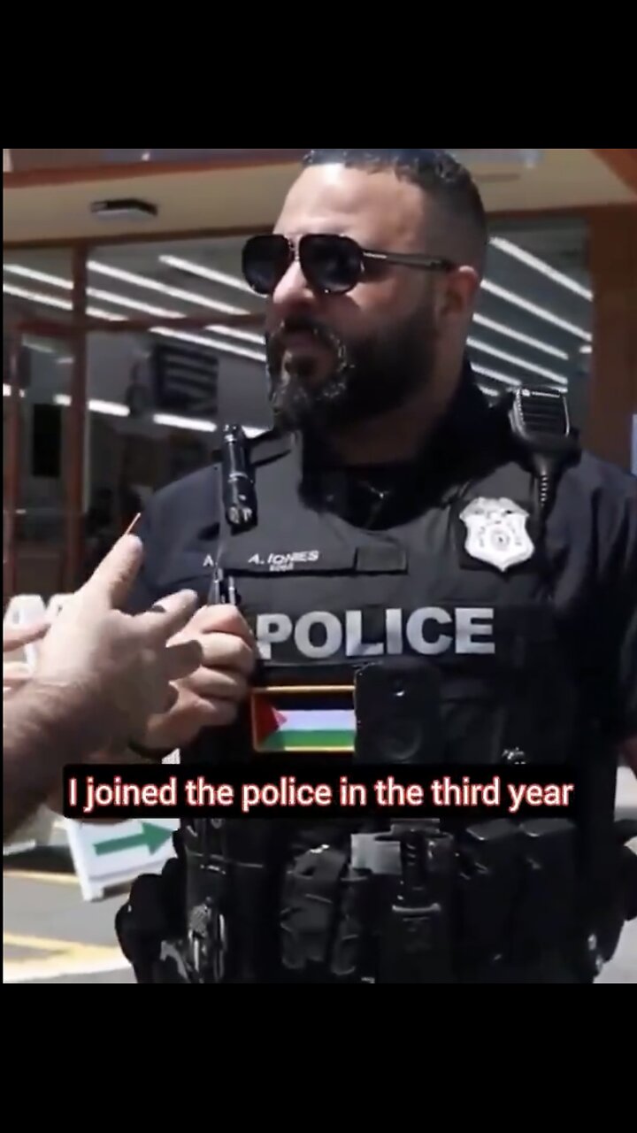 NEW JERSEY COP🎬🎤🥷📸WEAR PALESTINIAN FLAG ON UNIFORM 🇵🇸👮‍♂️IS PRO-PALESTINE SUPPORTER🇵🇸🕋🥷💫