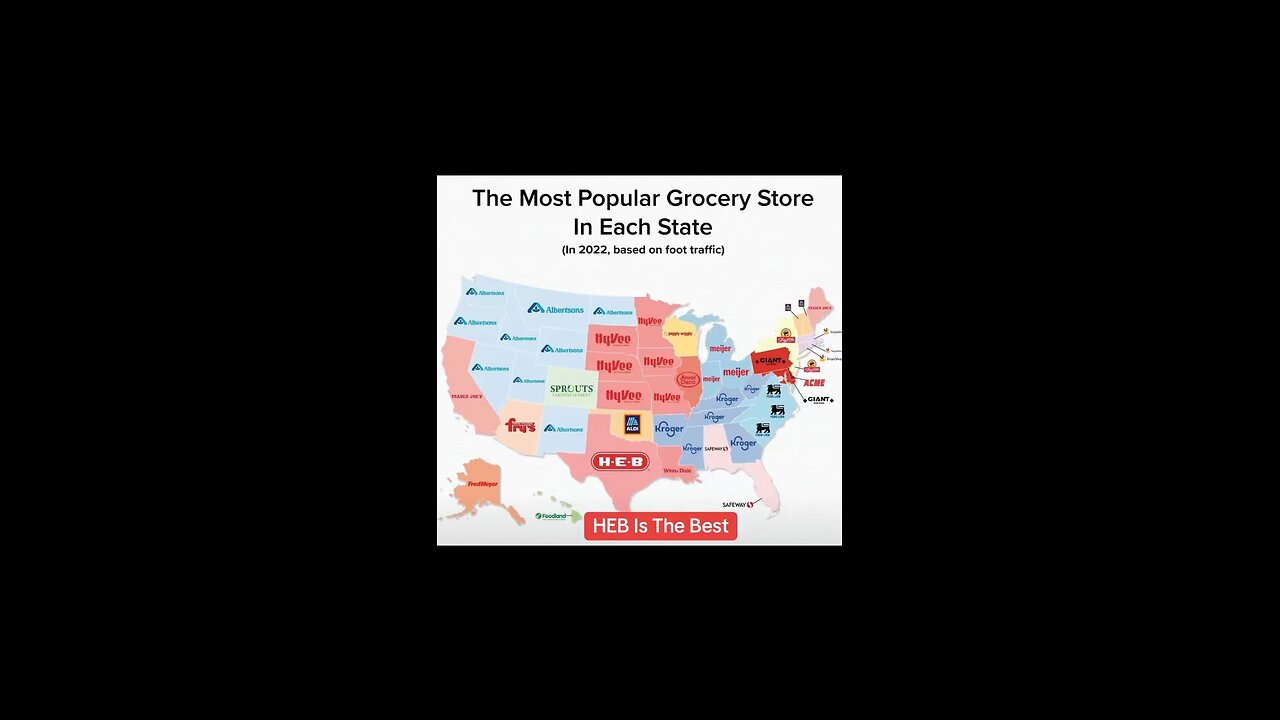 The most popular grocery store in each state