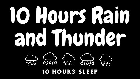 🌩️ 10 Hours Rain & Thunder for Deep Sleep | Dark Screen | No Music | Sponsored by Micro-Task Tracker