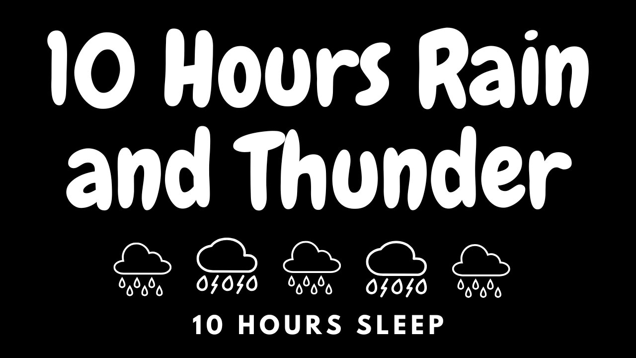 🌩️ 10 Hours Rain & Thunder for Deep Sleep | Dark Screen | No Music | Sponsored by Micro-Task Tracker