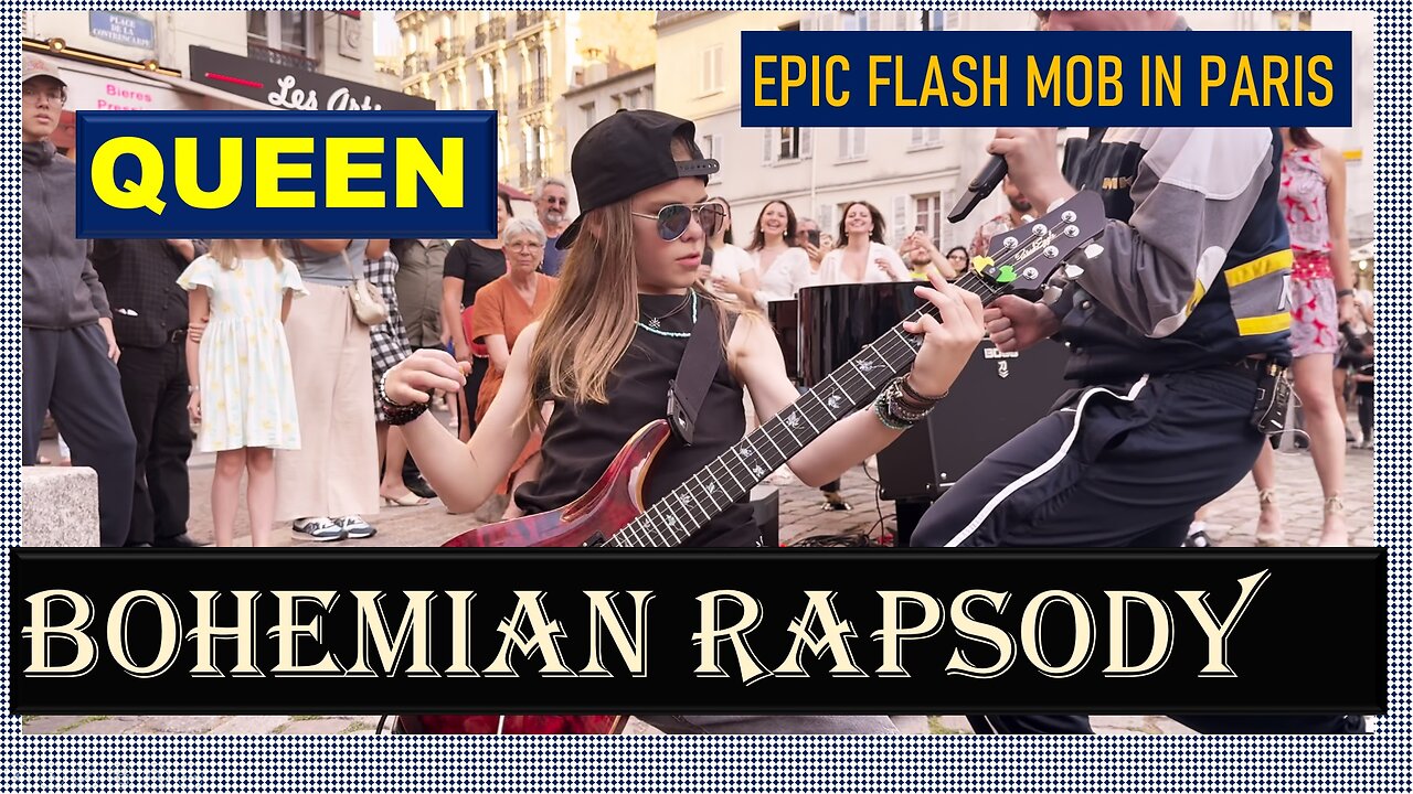 🎶 Bohemian Rhapsody by Queen | Epic Live Street Performance in Paris with 30 Musicians 🎤