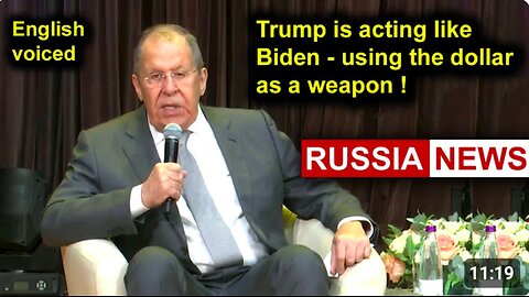 Trump is acting like Biden - using the dollar as a weapon!