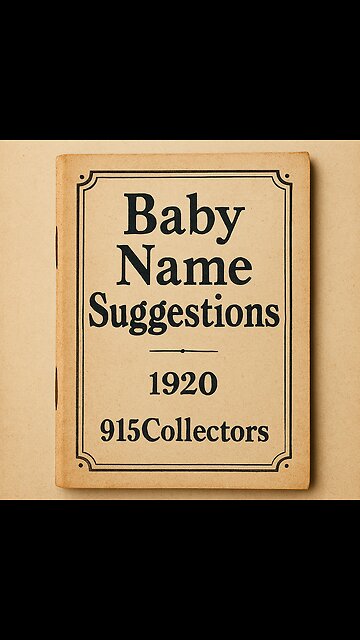 Antique Baby Name Suggestions booklet from 1920 by Will J. Yester (Jeweler). #book #antique