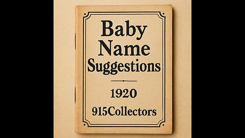 Antique Baby Name Suggestions booklet from 1920 by Will J. Yester (Jeweler). #book #antique