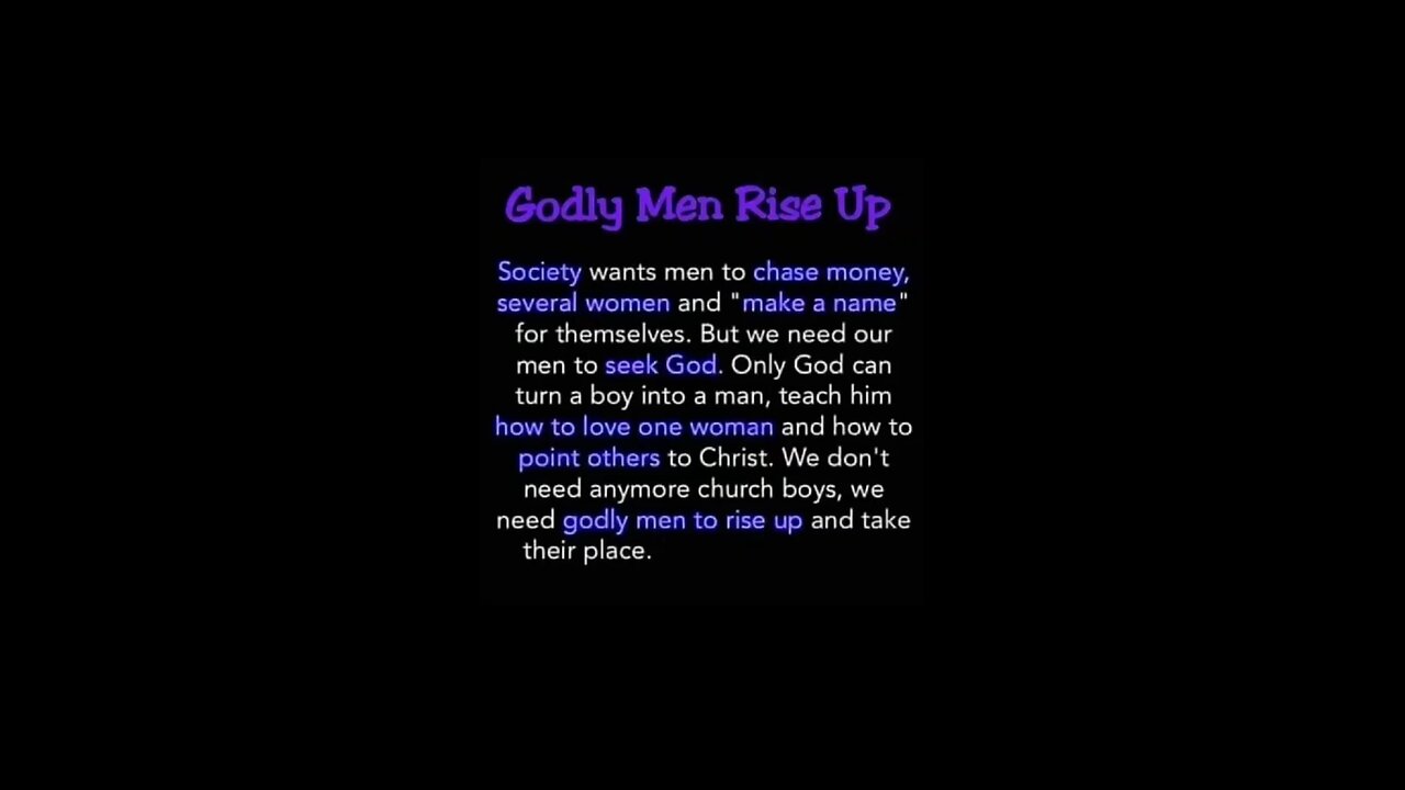 Godly Men Rise Up