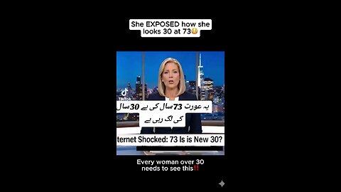 Woman looking 30 is 73 years old