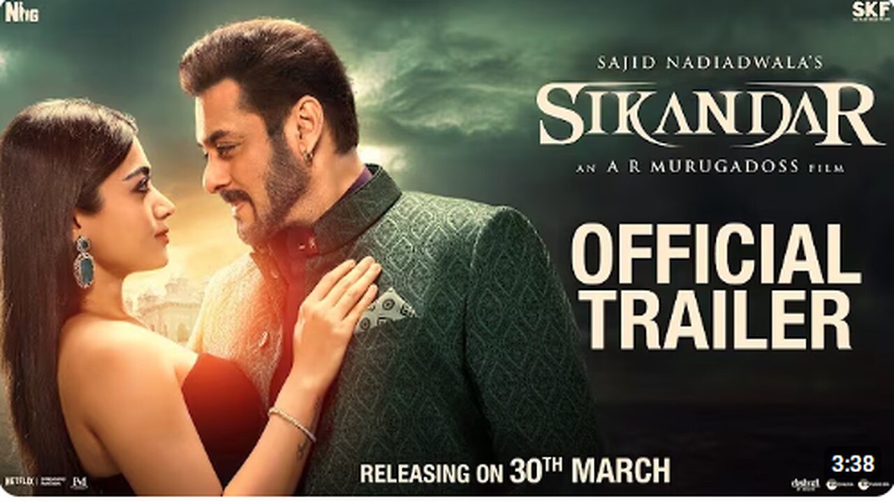 SIKANDAR Official Trailer - Salman Khan, Rashmika | Sajid Nadiadwala | A.R. Murugadoss | 30th March