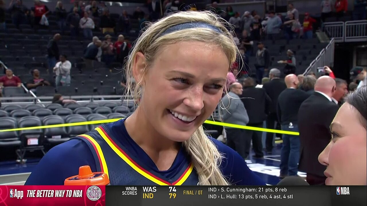 Sophie Cunningham (21pts) post game interview after Indiana Fever win | WNBA women's basketball