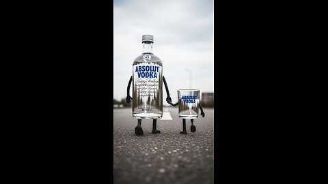 "Absolut Vodka Takes a Stroll – With Its Favorite Glass!"