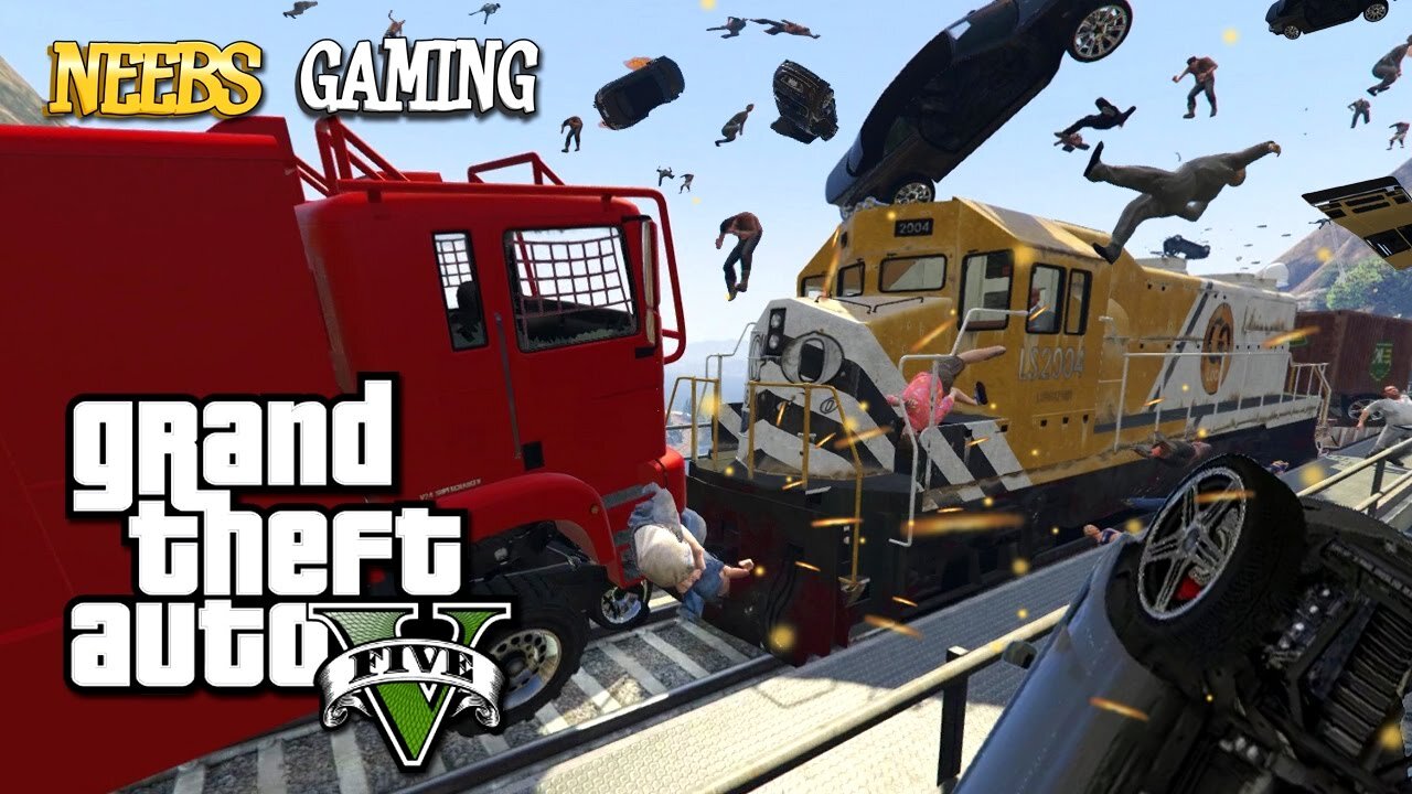 GTA V 200 mph Train vs Everything