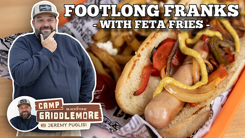Foot Long Franks with Feta Fries in the Blackstone OTG Air Fryer