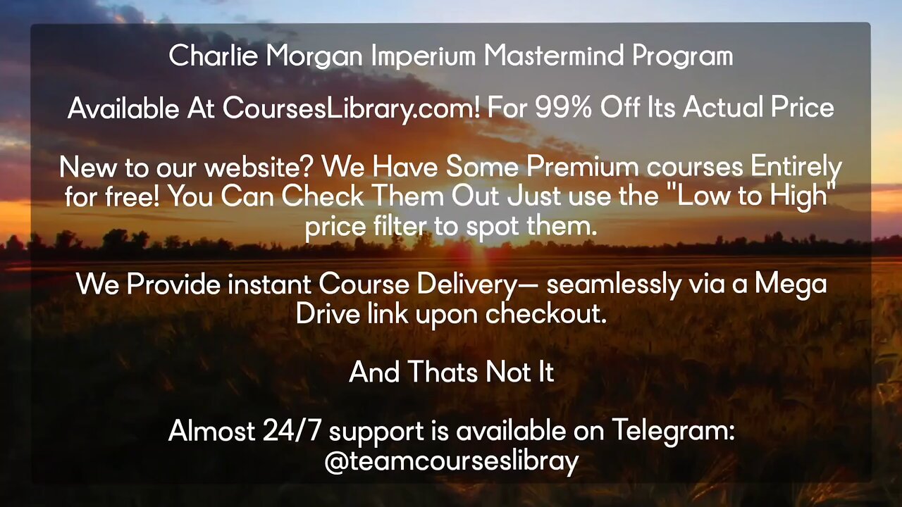 (CoursesLibrary.com)Charlie Morgan Imperium Mastermind Program