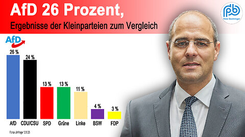 AfD 26 Prozent, Kleinparteien folgen mit Abstand! | Analyse Peter Boehringer bei ETVC, 12.8.2025