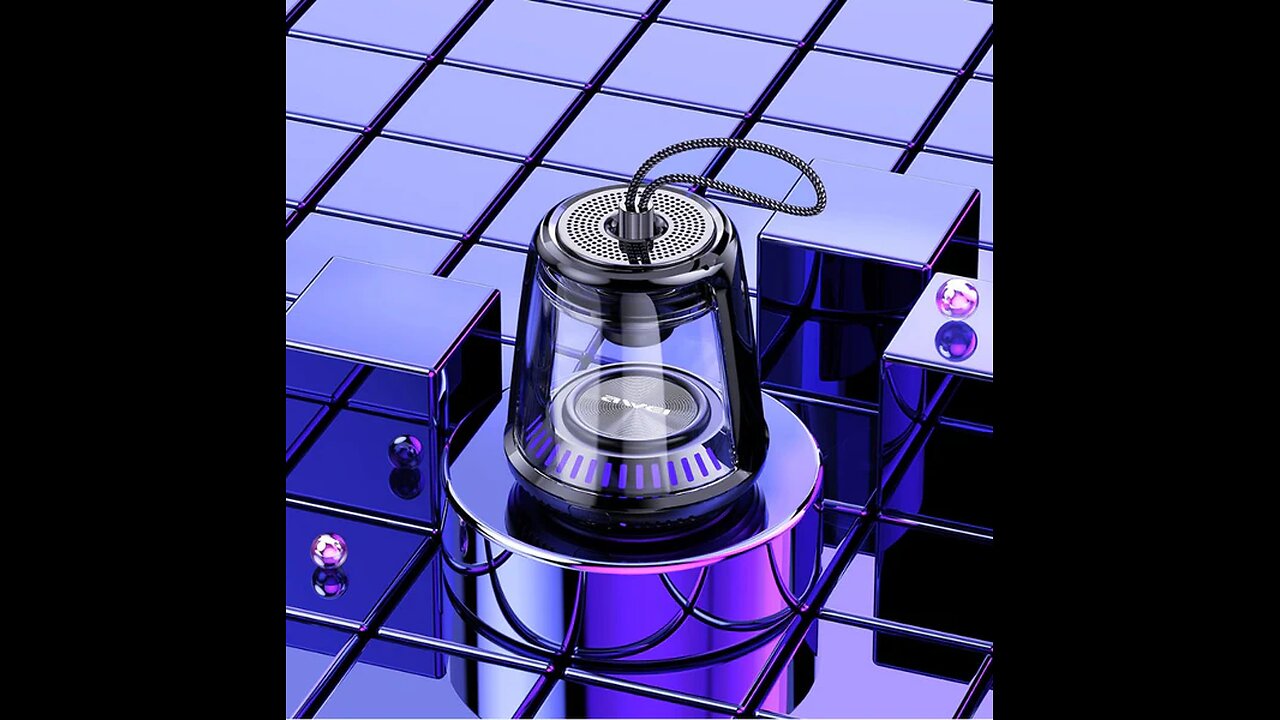 Mini Wireless TWS Speaker, with Bluetooth5.0, Stereo Sound, IPX6 Waterproof & Cool Light (1-Pack)