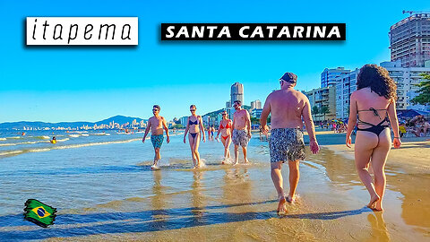 Walking on Itapema Beach — Santa Catarina, Brazil 【 4K UHD 】