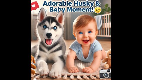 🍼 Adorable Baby & Husky Puppy Bonding Moment! 🐾