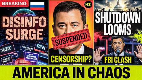 America in Chaos: Disinfo Surge, Kimmel Suspended, Shutdown Looms & FBI Clash
