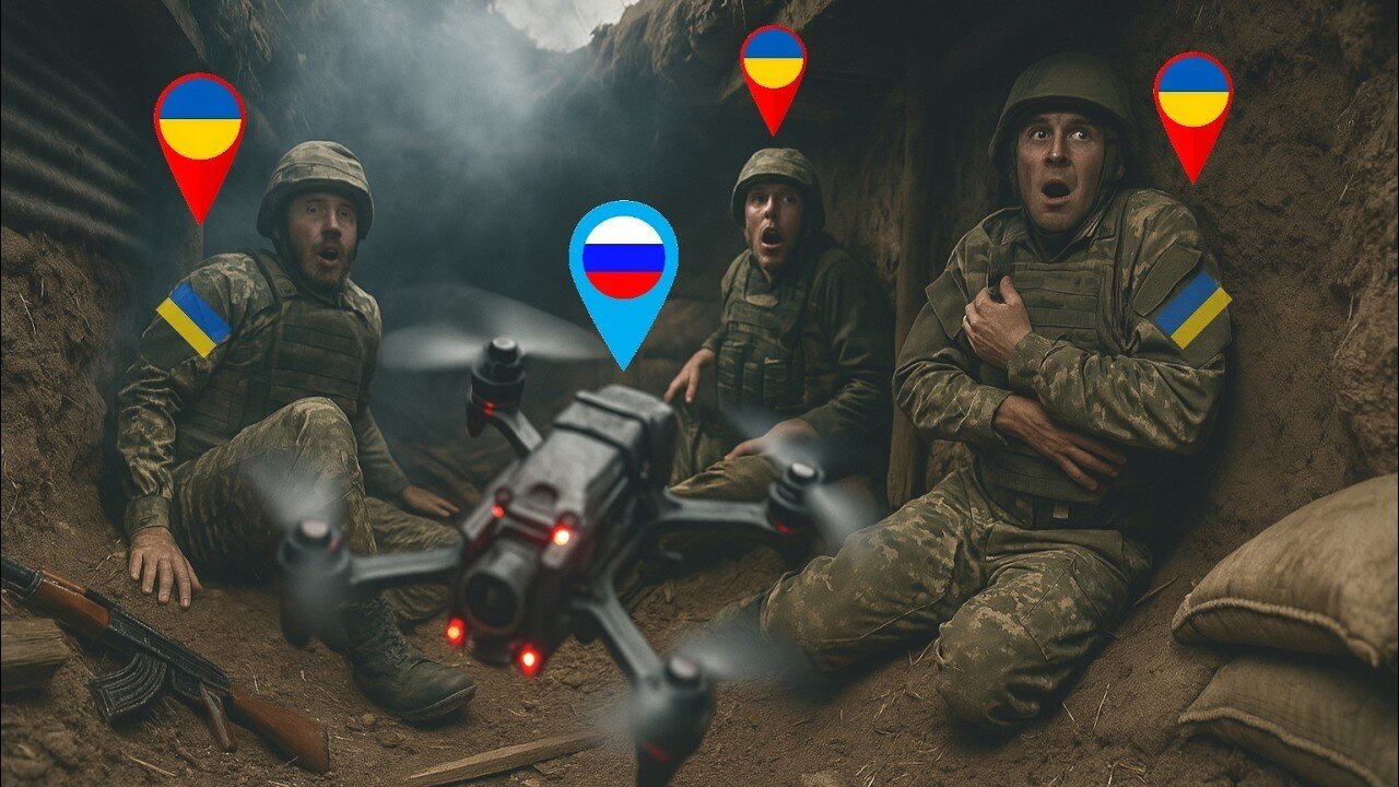 Russian FPV Drone Pierces Ukrainian Bunker