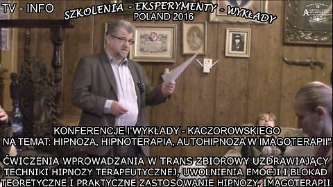 ĆWICZENIA WPROWADZANIA W TRANS ZBIOROWY UZDRAWIAJĄCY. TECHNIKI HIPNOZY TERAPEUTYCZNEJ, UWOLNIENIA EMOCJI I BLOKAD.