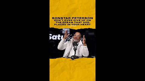 @sonstarpeterson Don’t ever give up on the dream that God placed in your heart