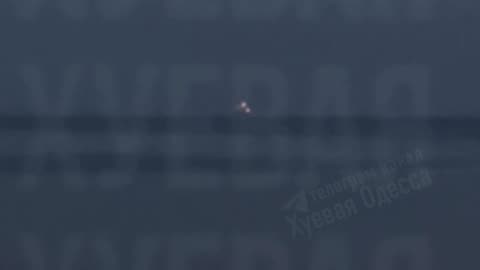 In Odesa, "Shahed" struck ship at sea: sparks flew from the impact, and the ship caught fire