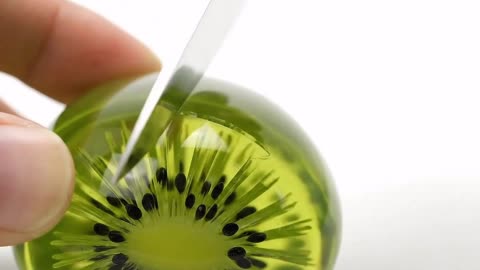 🥝 Satisfying Kiwi Jelly Peel ASMR 🍃✨