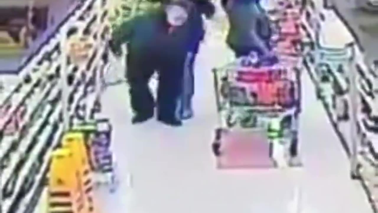 Watch as a violent thug launches a random attack on an elderly man.