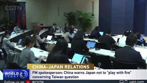 Chinese Foreign Ministry says "If Japan intervenes militarily in the Taiwan Strait situation...