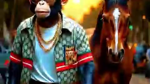 Monkey with Swag😎The Future is Bananas🍌🔥