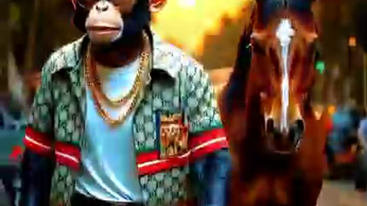 Monkey with Swag😎The Future is Bananas🍌🔥