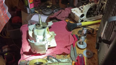 Squished 046 Magnum crankcase assembly