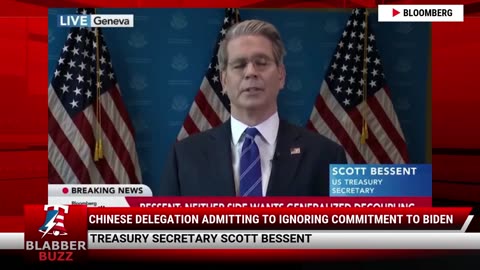 Chinese Delegation Admitting To Ignoring Commitment To Biden