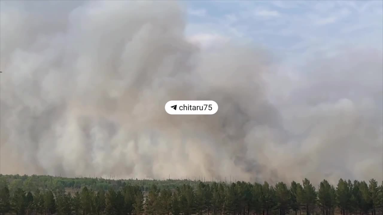 🔥 A fire at a military unit near the village of Bolshaya Tura in the Trans-Baikal Territory