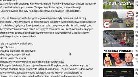 Akcja "bezpieczny rowerzysta" - brawo policja !