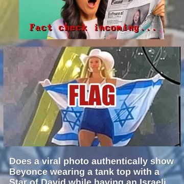 Fact Check: Manipulated Photo Shows Beyonce Wearing Israeli Flag And Star Of David -- Edited With AI