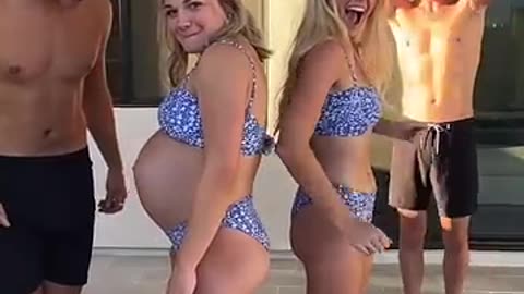 Trying this trend at 37 weeks pregnant #shorts