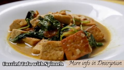 Keto💯 Curried Tofu with Spinach 🌱🔥 Healthy, Low-Carb & Weight Loss Friendly!