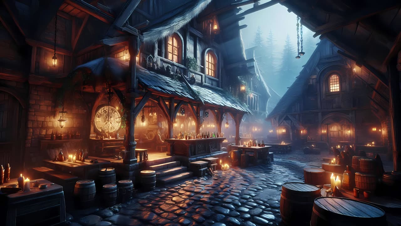 Celtic Medieval Fantasy | Tavern At Night | Relaxing Celtic Music For Sleep & Study