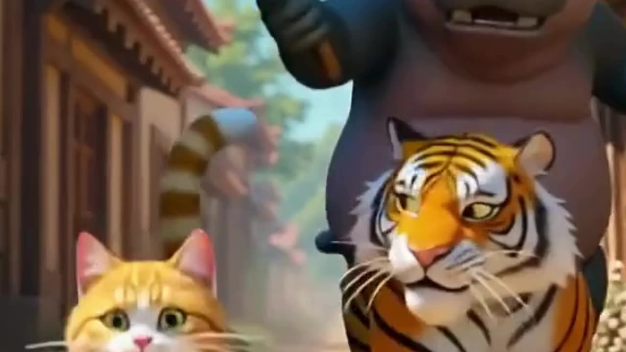Cat & Tiger Run for Their Lives! 🏃🐯